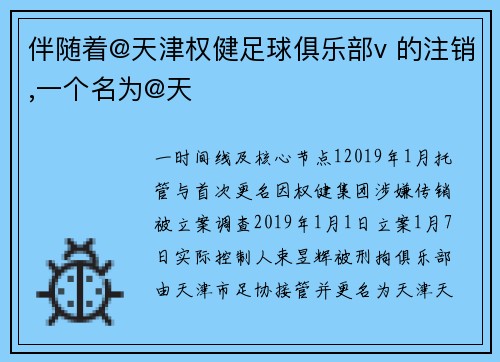 伴随着@天津权健足球俱乐部v 的注销,一个名为@天